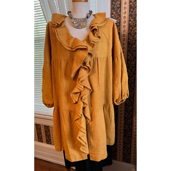 Tunic Jacket Dancing Ladies Santa Fe NM Hemp Linen Hand Woven One-of-a-Kind